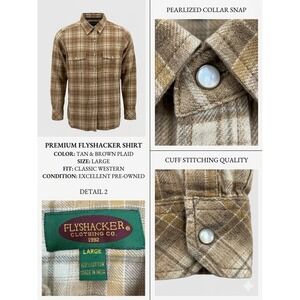 Vintage-Style Flyshacker Clothing Co. Heavyweight Plaid Cotton Flannel - Large